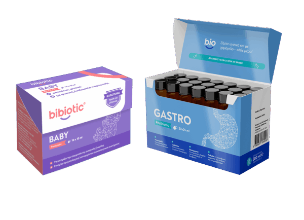 Προωθητικό πακέτο 1 τεμ. Bibiotic® Gastro + 1 τεμ. Bibiotic® Baby